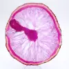 Agate naturelle teinté rose en tranche - 0