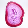 Agate polie en tranche teinté rose - 0