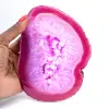 Agate polie en tranche teinté rose - 3