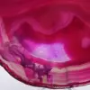 Agate brésilienne teinté rose en tranche - 2
