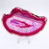 Agate polie teinté rose décorative - 1