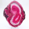 Tranche d’agate naturelle teinté rose - 1