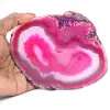 Tranche d’agate naturelle teinté rose - 3