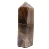 Prisme Facetté de Microcline - Pierre de Lune Noire de Collection - 0