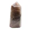 Prisme Massif en Pierre de Lune Noire - Microcline Malgache - 0