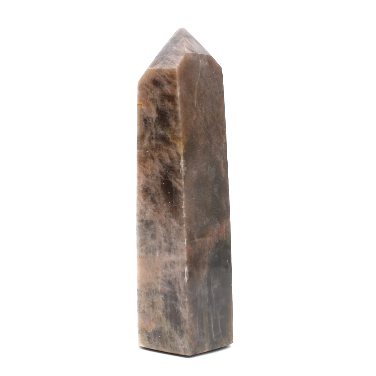 Prisme de Microcline Géométrique - Pierre de Lune Noire de Madagascar