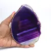 Tranche d'Agate du Brésil Teintée Violette pour Collection - 1