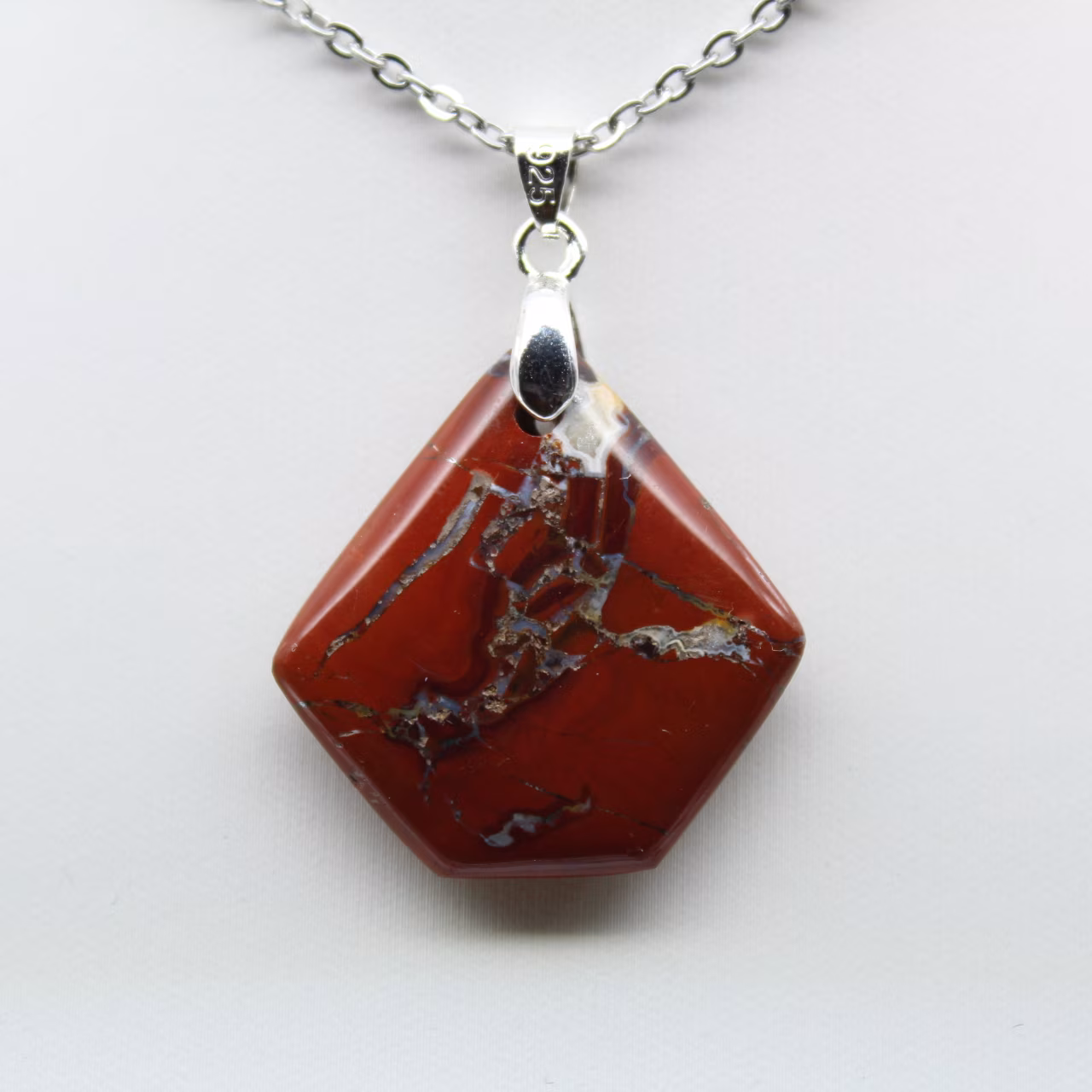 Pendentif Minéral Jaspe Rouge