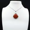 Pendentif Carré Jaspe Rouge - 1