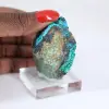 Spécimen Minéralogique Brochantite Verte du Chili sur Socle - 1