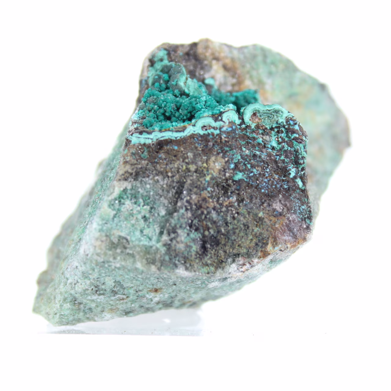Brochantite Naturelle sur Gangue du Chili avec Socle