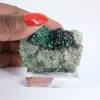 Brochantite Verte Brute du Chili sur Socle de Présentation - 1