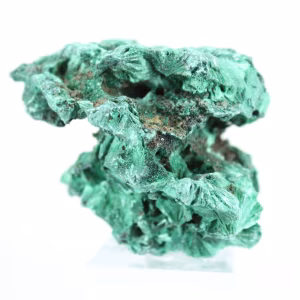 Bloc trapu de malachite fibreuse du Congo, décoration minérale