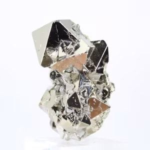 Octaèdres de pyrite du Pérou – Spécimen naturel sur socle