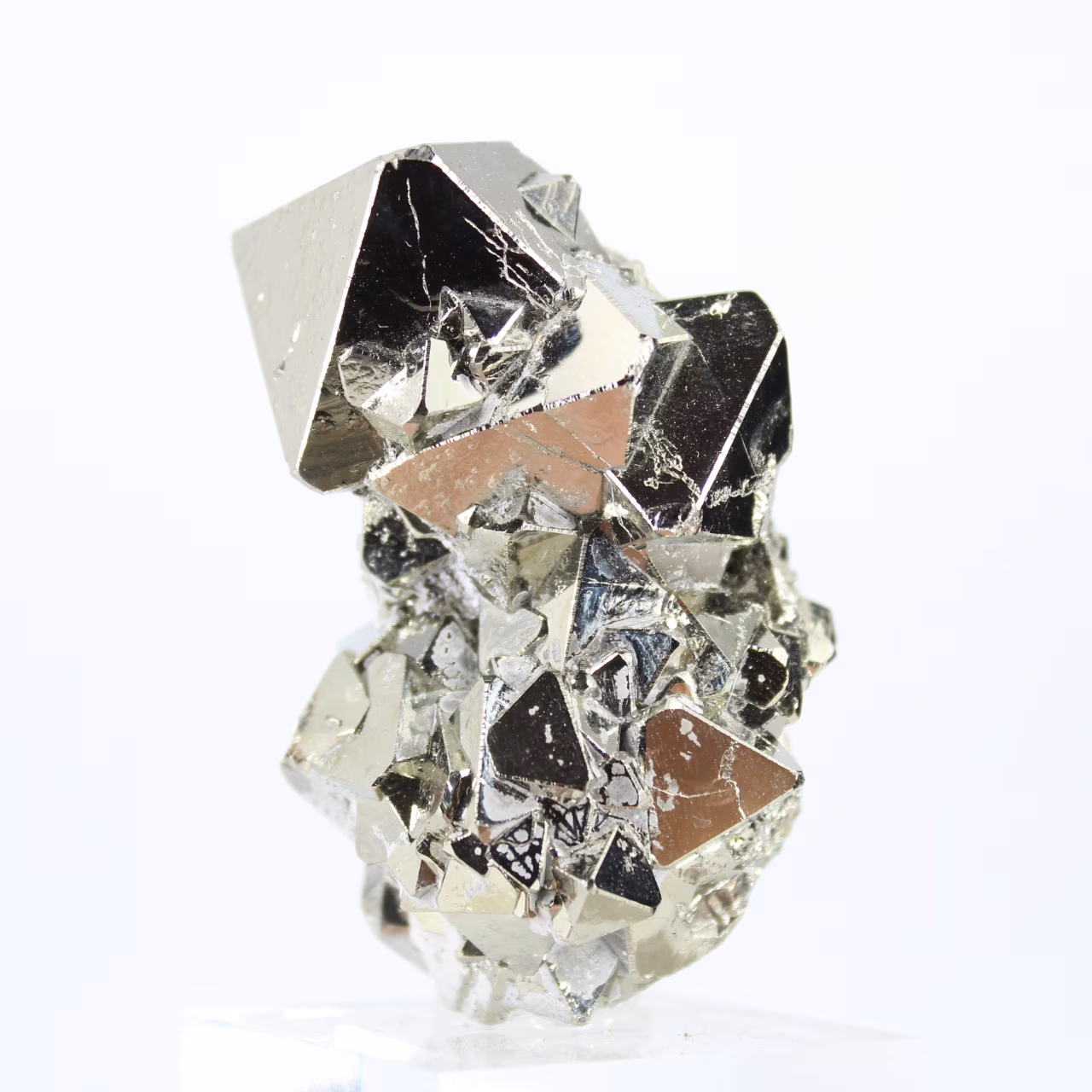 Octaèdres de pyrite du Pérou – Spécimen naturel sur socle