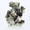 Pyrite du Pérou, cristaux octaédriques sur socle acrylique - 1