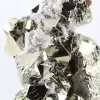 Pyrite du Pérou, cristaux octaédriques sur socle acrylique - 7