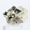 Pyrite géométrique du Pérou – Cristaux en octaèdres sur socle - 3