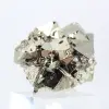 Pyrite géométrique du Pérou – Cristaux en octaèdres sur socle - 4